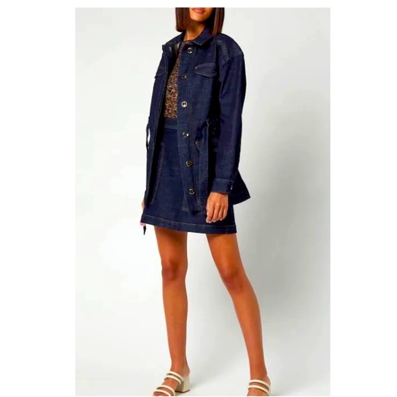 COPY - TED BAKER GELLIER DENIM UTILITY JACKET SZ US 10/12 TED SZ 4 - Picture 7 of 13